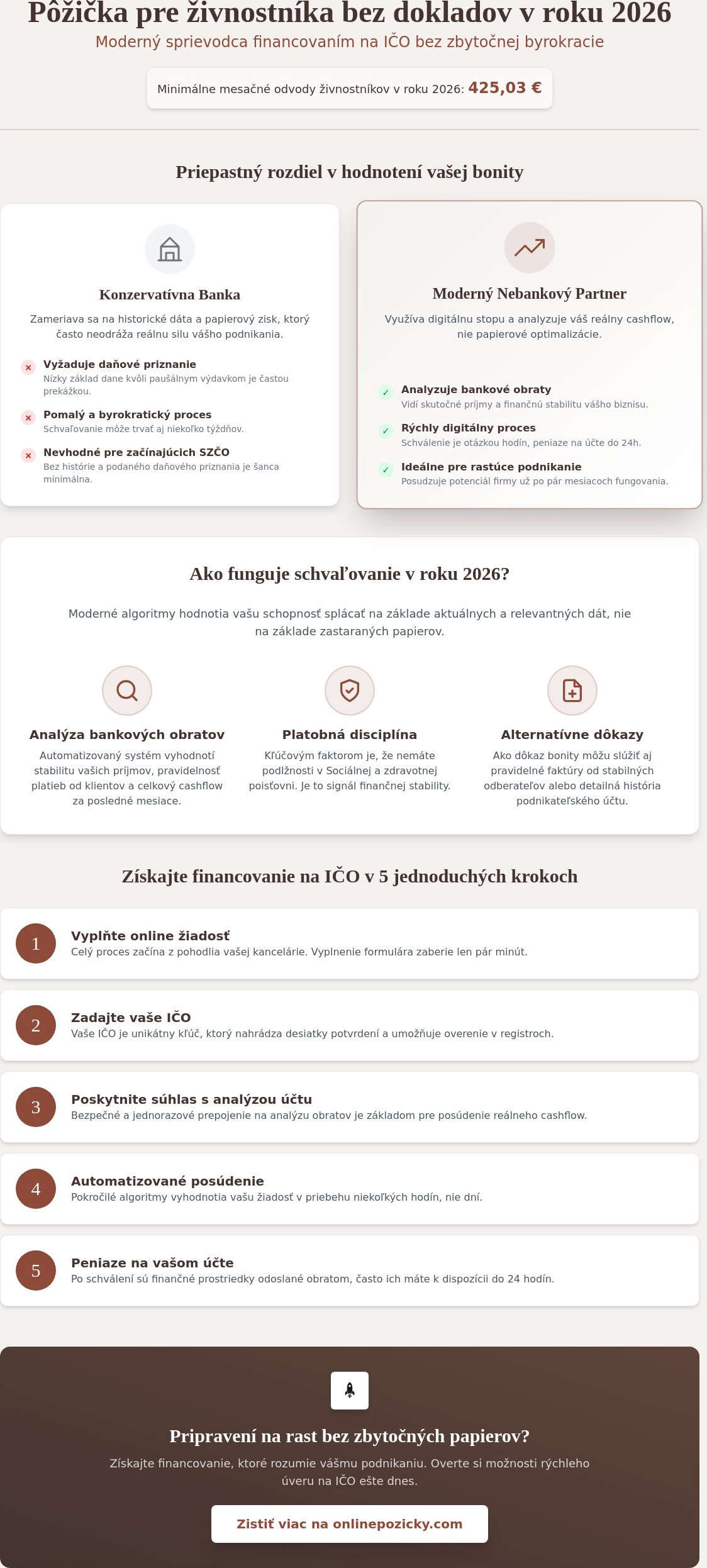 Pôžička pre živnostníka bez dokladov: Návod, ako získať financie v roku 2026